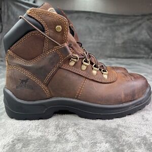 Irish Setter Ely Work Boots Men 7 Wide EE Brown Leather Steel Toe Waterproof New
